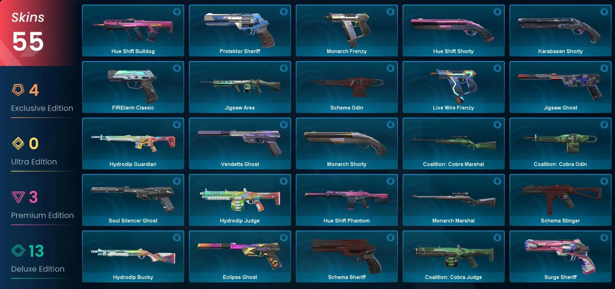 VALORANT | Glitchpop Vandal + 3 Knifes | 55 skins | 159 LVL | Full access | Warranty